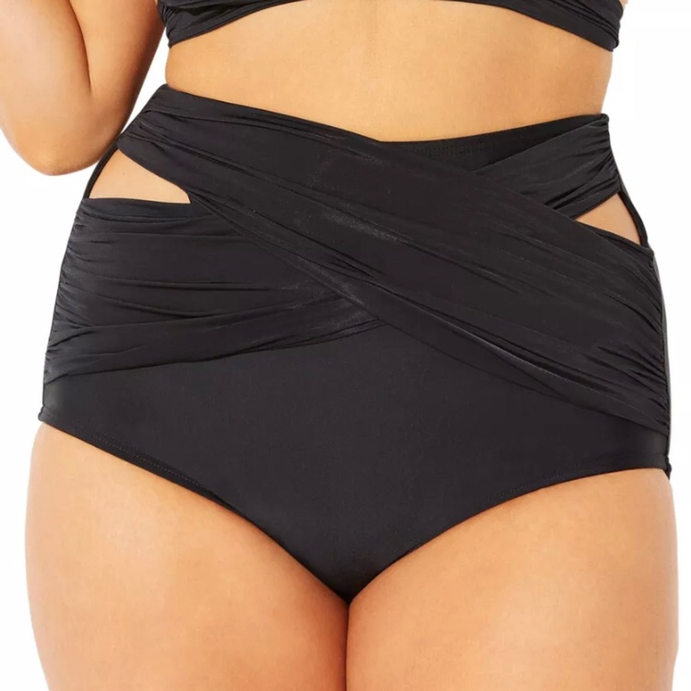 Gabifresh Swimsuit For All Bikini Bottom Sz 10 Blk